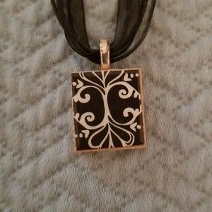 Painted Tile Necklace